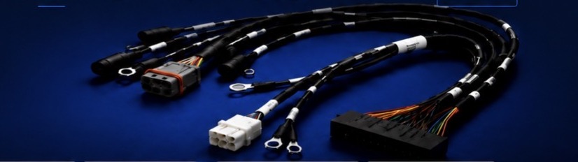 Custom wire harness with moulded connectors