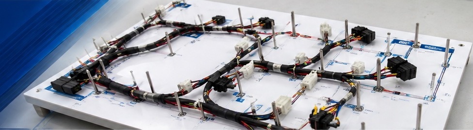 Wire harness on an assembly board